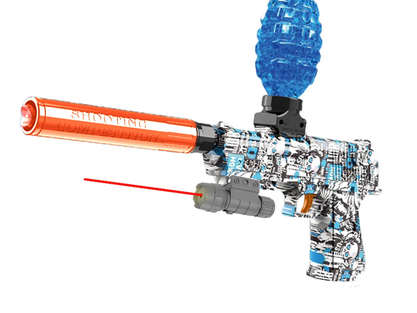 The blaster on white, loaded