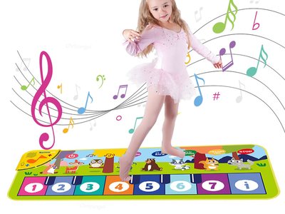 A child standing on the keys
