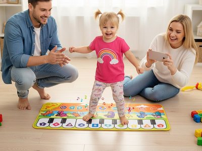 A family using it on the floor
