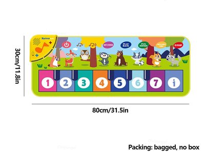 The mat laid out, with its size