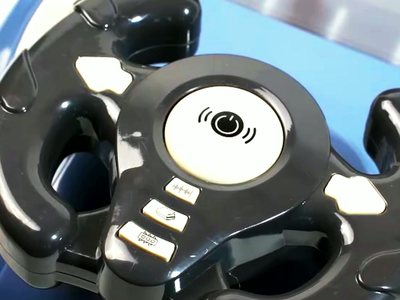 The buttons on the wheel, indicator and sounds
