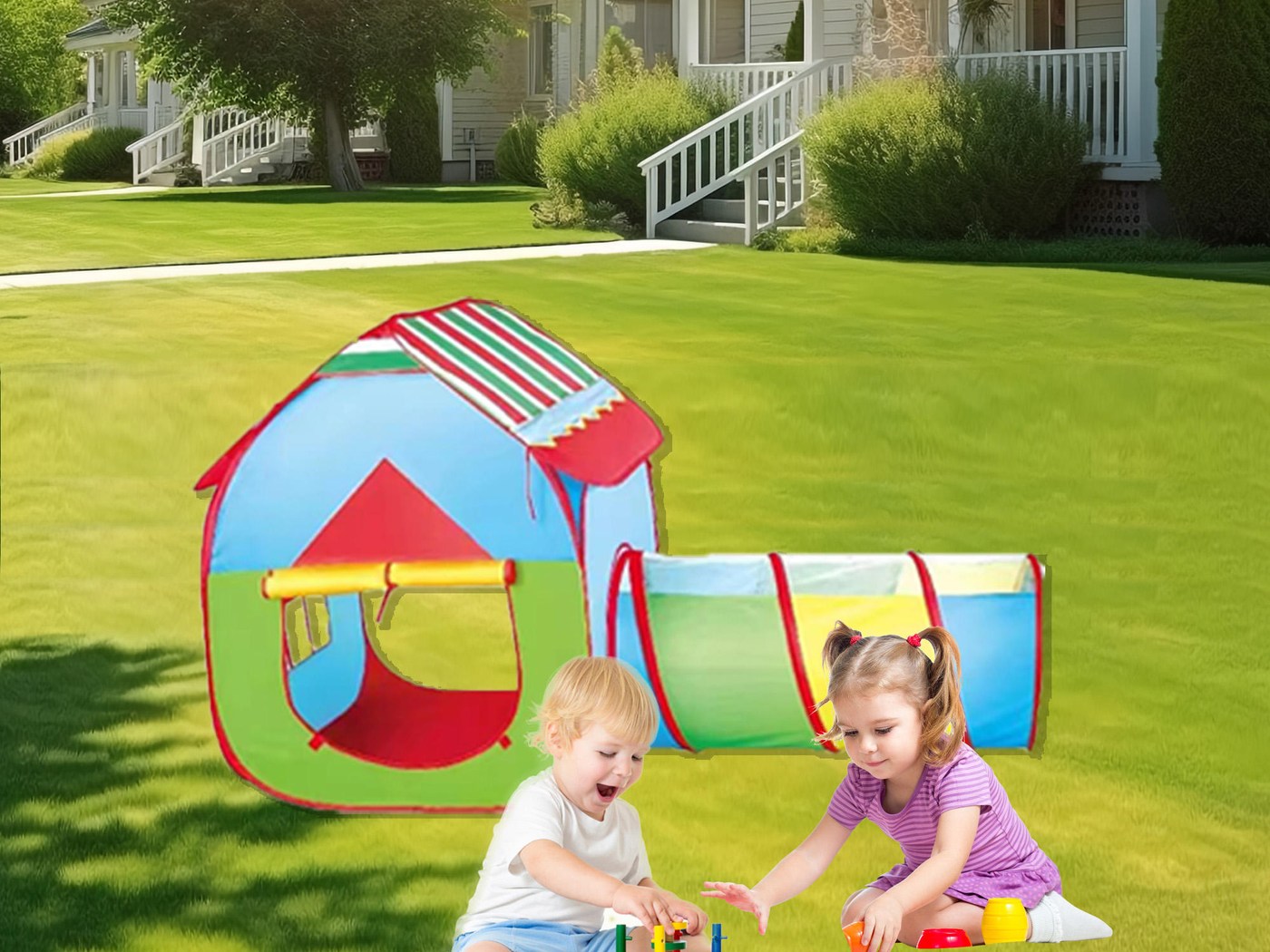 Children playing in it outdoors